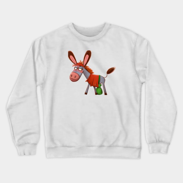 Cute Mule Drawing Crewneck Sweatshirt by Play Zoo